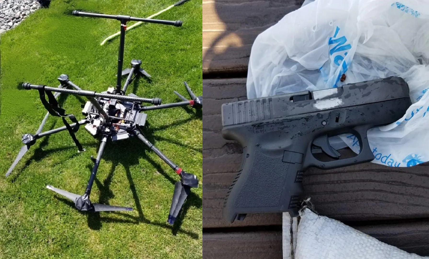 Gun-smuggling drone crashes into tree in Canada