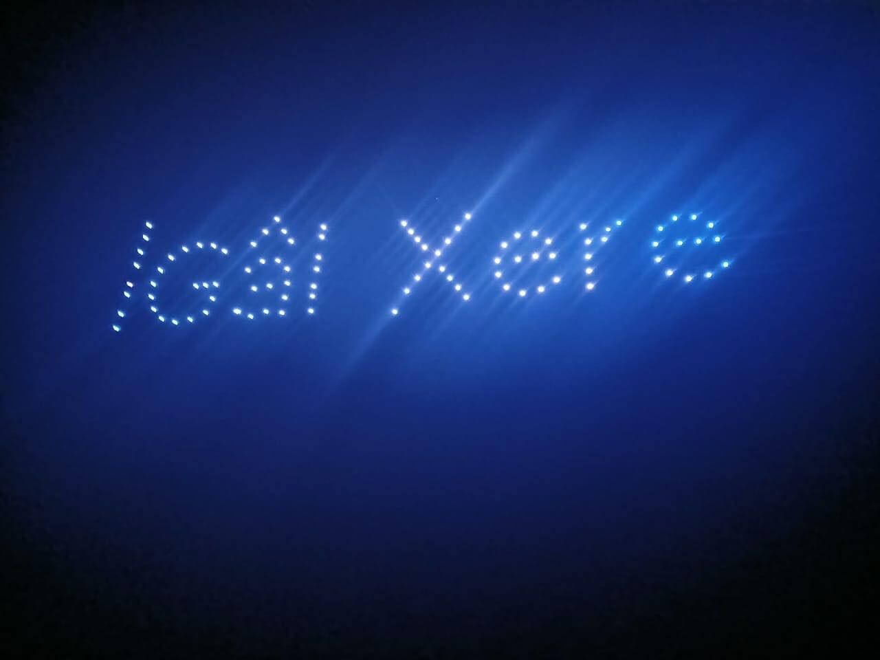 Drone light show at Botswana cultural festival